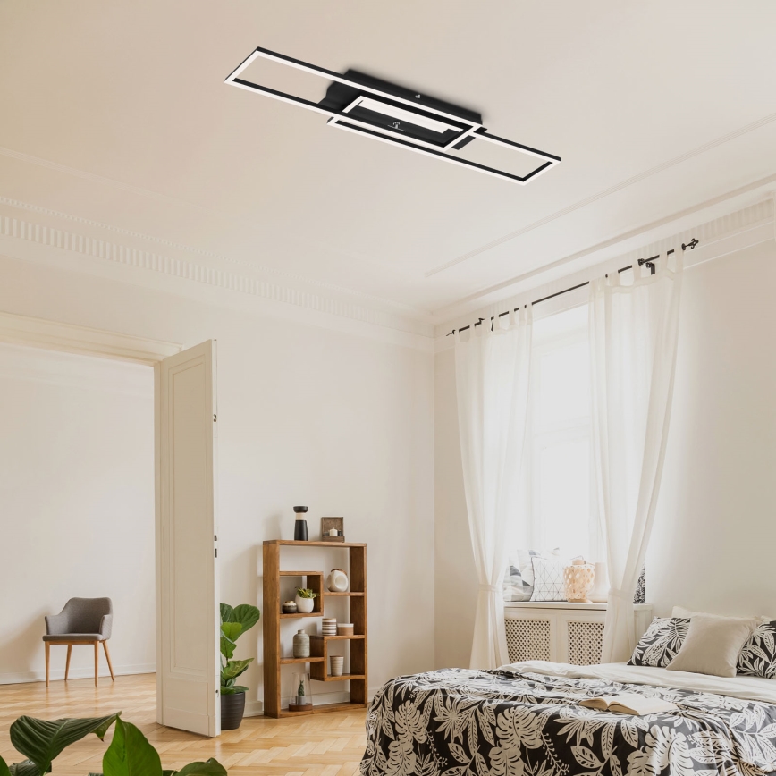 Brilo - LED fäst ljuskrona FRAME 2xLED/20W/230V svart