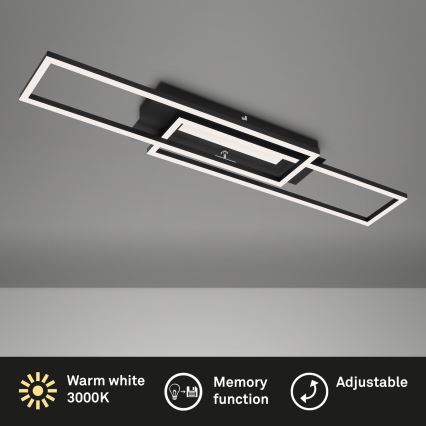 Brilo - LED fäst ljuskrona FRAME 2xLED/20W/230V svart