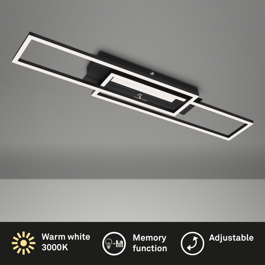 Brilo - LED fäst ljuskrona FRAME 2xLED/20W/230V svart