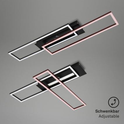 Brilo - LED fäst ljuskrona FRAME 2xLED/20W/230V svart