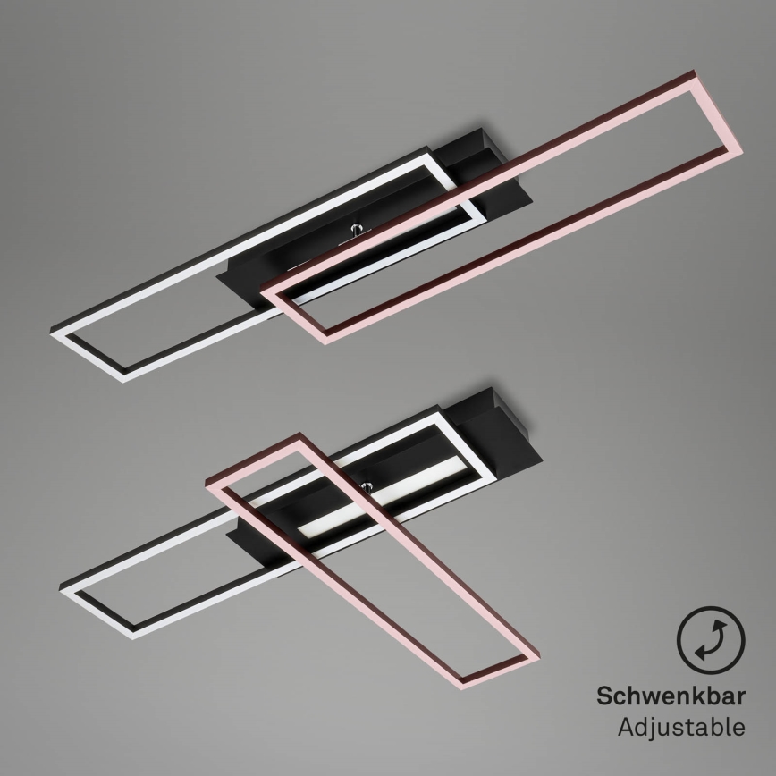Brilo - LED fäst ljuskrona FRAME 2xLED/20W/230V svart