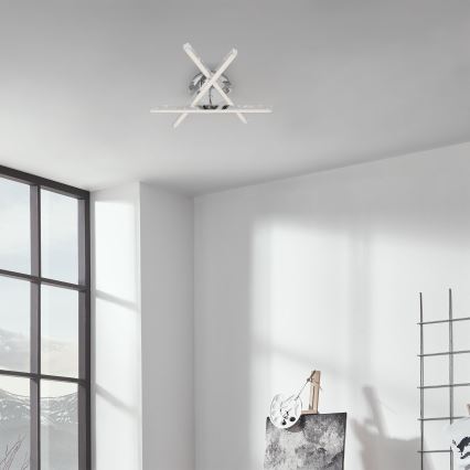 Brilo - LED fäst ljuskrona REY 3xLED/5W/230V skinande krom