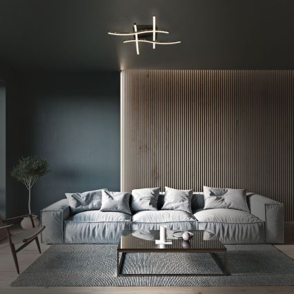 Brilo - LED fäst ljuskrona REY 4xLED/6W/230V svart