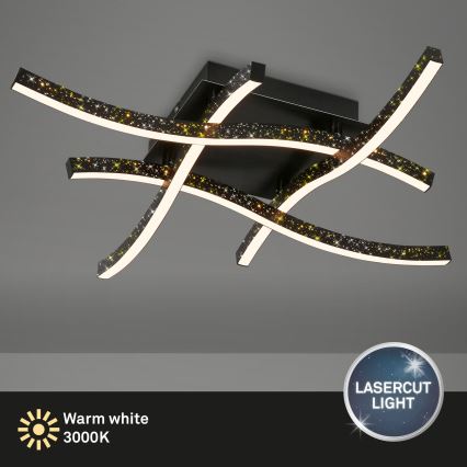 Brilo - LED fäst ljuskrona REY 4xLED/6W/230V svart