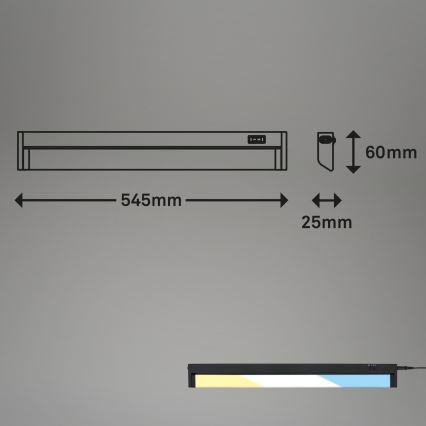Brilo - LED lampa för undersidan av köksskåp LED/6,5W/230V 2700/4000/6500K