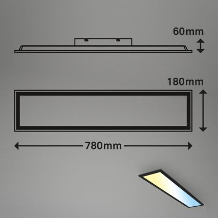Brilo - LED Ljusreglerad fäst panel LED/24,5W/230V 3000-6500K + fjärrkontroll