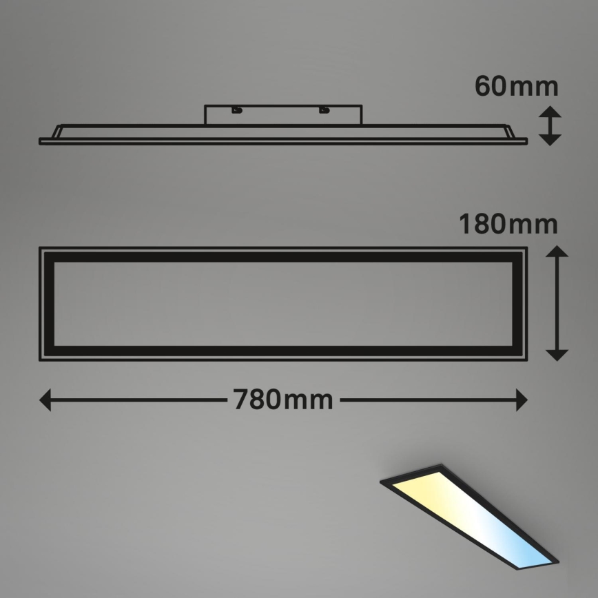Brilo - LED Ljusreglerad fäst panel LED/24,5W/230V 3000-6500K + fjärrkontroll