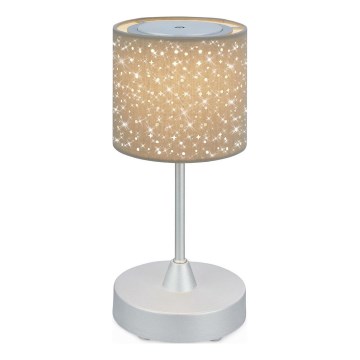 Brilo - LED Ljusreglerad rechargeable utomhus bordslampa LOLE LED/3W/5V IP44 silver/beige