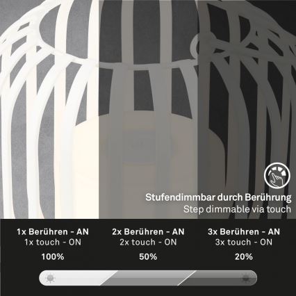 Brilo - LED Ljusreglerad uppladdningsbar utomhus bordslampa LED/2W/5V IP44 vit