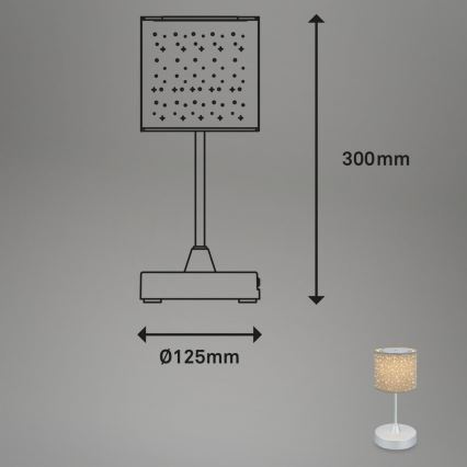Brilo - LED Ljusreglerad uppladdningsbar utomhus bordslampa LOLE LED/3W/5V 2000mAh IP44 silver/beige
