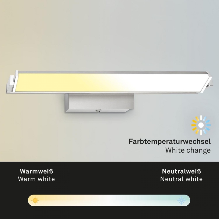 Brilo - LED ljusreglerad vägglampa LED/18W/230V 2700-4000K silver