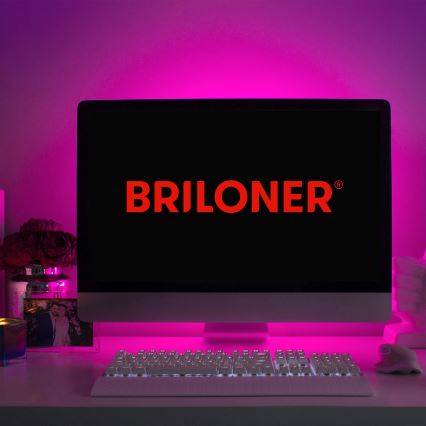 Brilo - LED RGB Dimbar remsa 6,6m LED/6W/USB + fjärrkontroll