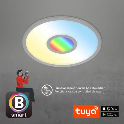 Brilo - LED RGB dimbar taklampa CENTRO LED/24W/230V 2700-6500K Wi-Fi Tuya + fjärrkontroll