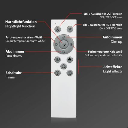 Brilo - LED RGB dimbar taklampa CENTRO LED/24W/230V 2700-6500K Wi-Fi Tuya + fjärrkontroll