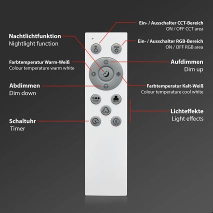 Brilo - LED RGB dimbar taklampa CENTRO LED/24W/230V 2700-6500K Wi-Fi Tuya + fjärrkontroll