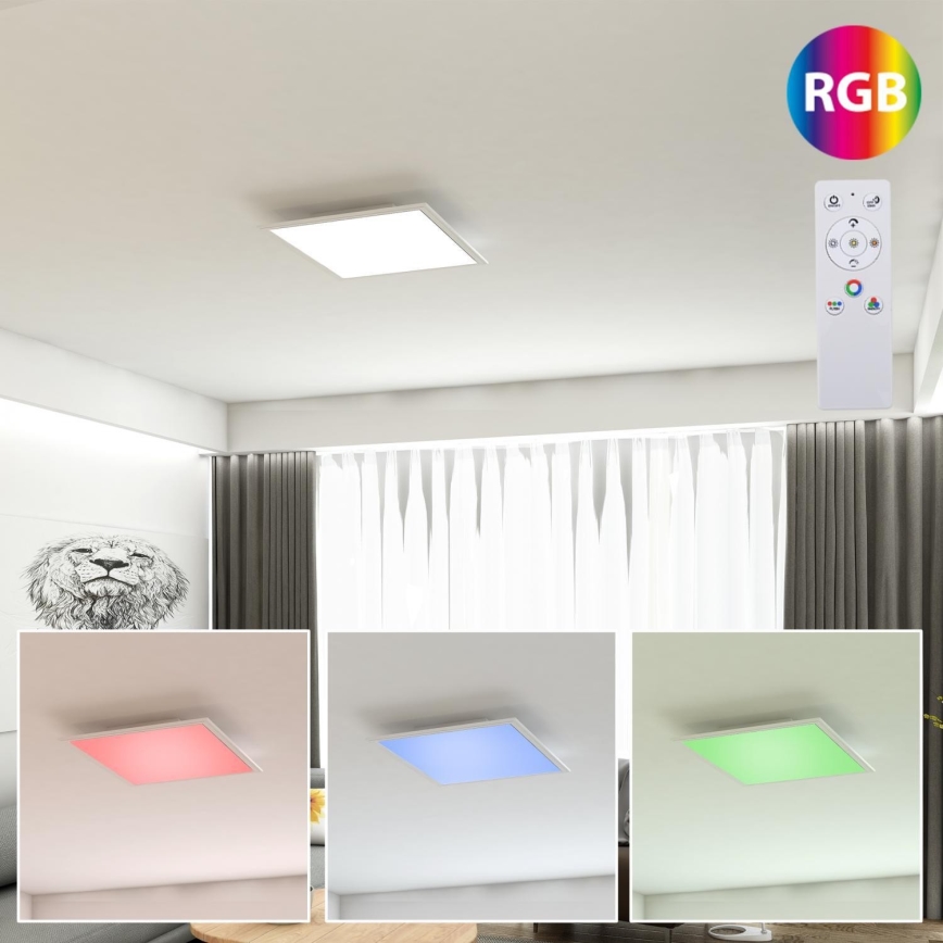 Brilo - LED RGB dimbar taklampa COLOUR LED/15W/230V 3000-6500K + fjärrkontroll