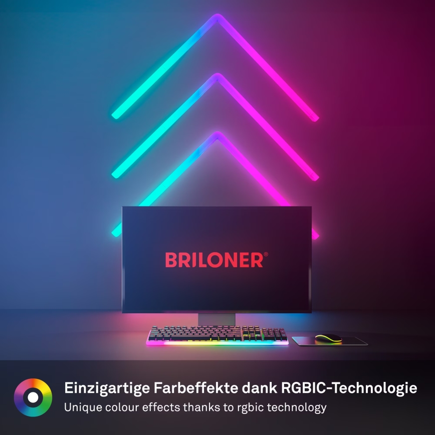 Brilo - LED RGBIC Ljusreglerad belysning skena Smart LED/24W/230V Wi-Fi Tuya