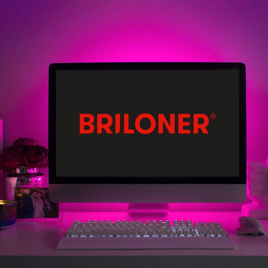 Brilo - LED RGBW dimbar remsa 6,5m LED/24W/230V + fjärrkontroll