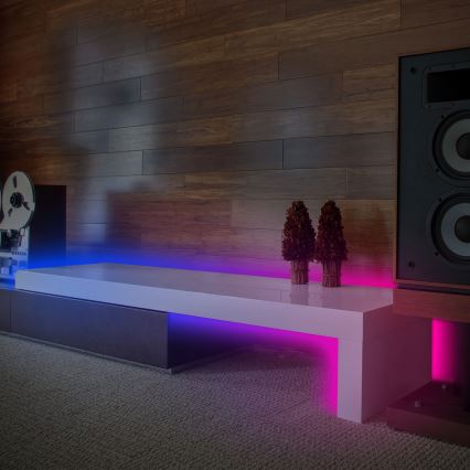 Brilo - LED RGBW dimbar remsa MUSIC 6,65m LED/18W/230V Wi-Fi Tuya + fjärrkontroll