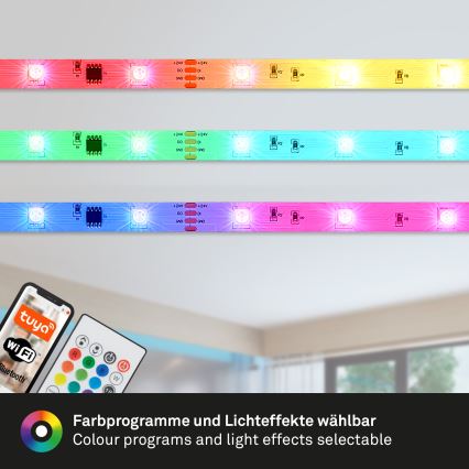 Brilo - LED RGBW dimbar remsa MUSIC 6,65m LED/18W/230V Wi-Fi Tuya + fjärrkontroll