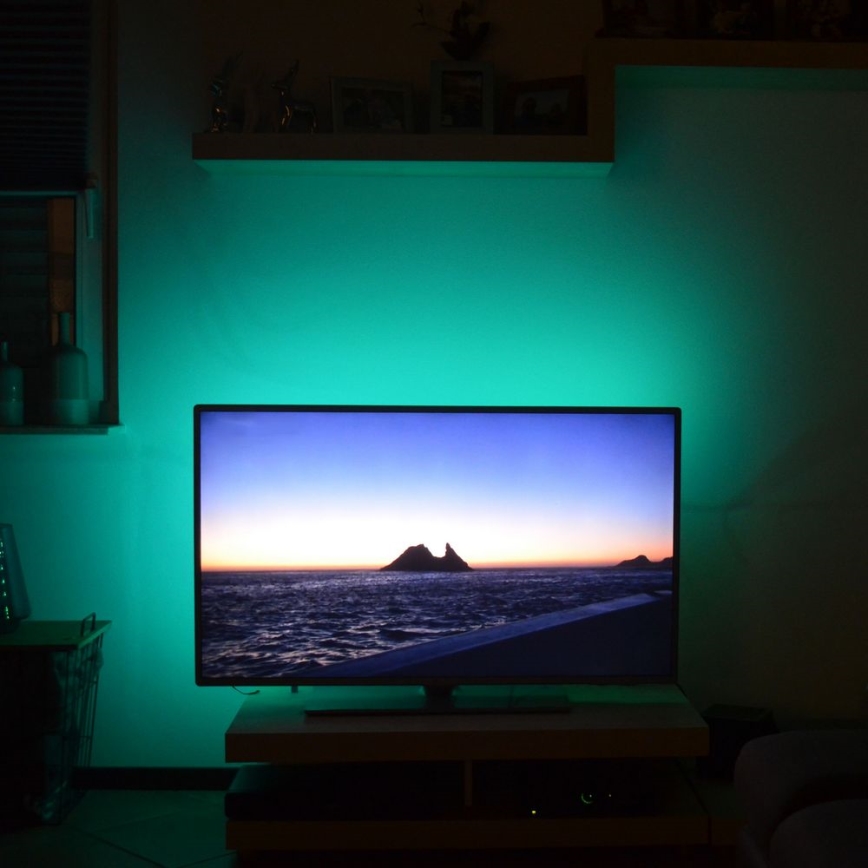 Brilo - LED RGBW dimbar remsa för TV 3m LED/2,5W/USB + fjärrkontroll