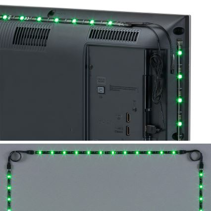 Brilo - LED RGBW dimbar remsa för TV 3m LED/2,5W/USB + fjärrkontroll