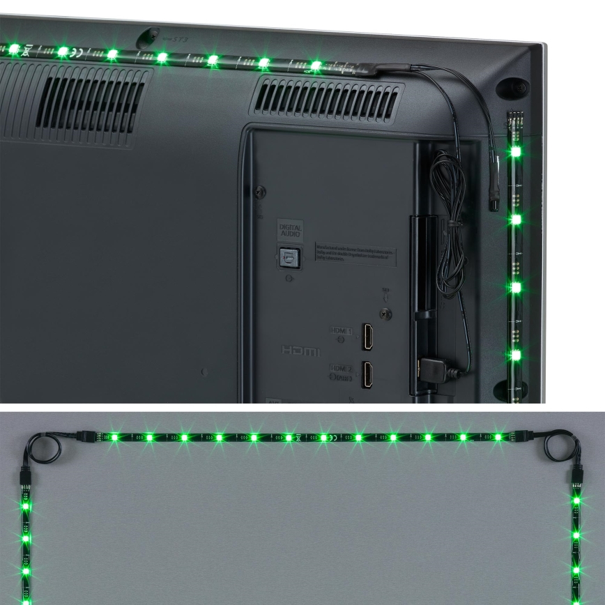 Brilo - LED RGBW dimbar remsa för TV 3m LED/2,5W/USB + fjärrkontroll