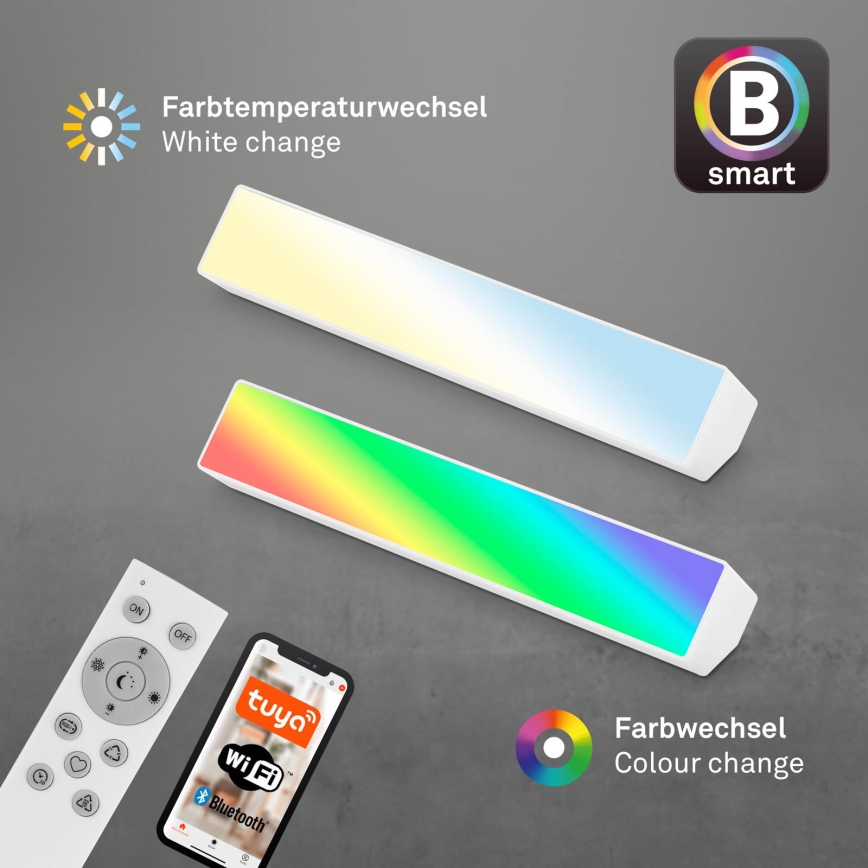 Brilo - LED RGBW Ljusreglerad bordslampa LED/9W/230V 3000-6500K Wi-Fi Tuya + fjärrkontroll