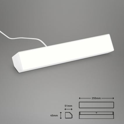 Brilo - LED RGBW Ljusreglerad bordslampa LED/9W/230V 3000-6500K Wi-Fi Tuya + fjärrkontroll