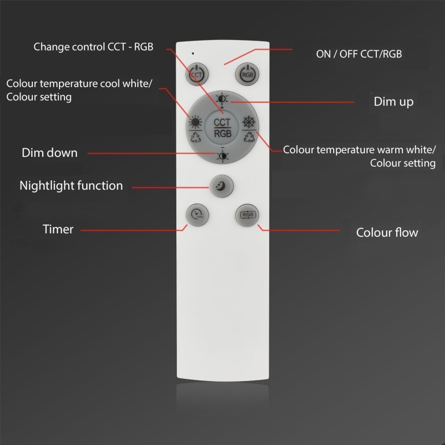 Brilo - LED RGBW Ljusreglerad fäst ljuskrona FRAME 2xLED/17W/230V 2700-6500K + fjärrkontroll