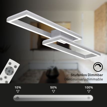Brilo - LED RGBW Ljusreglerad fäst ljuskrona FRAME 2xLED/21W/230V 2700-6500K + fjärrkontroll