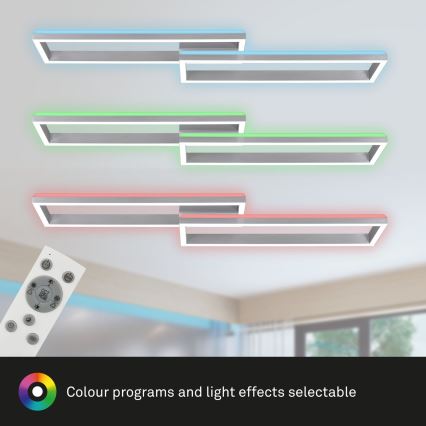 Brilo - LED RGBW Ljusreglerad fäst ljuskrona FRAME 2xLED/21W/230V 2700-6500K + fjärrkontroll