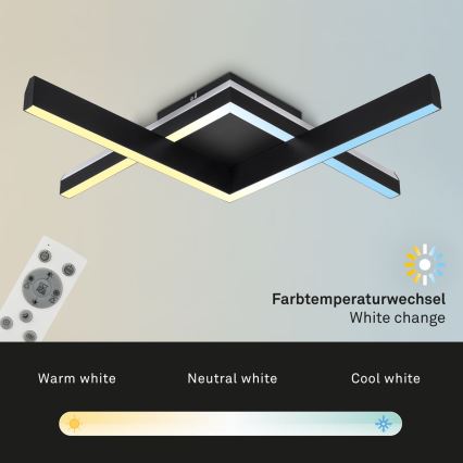 Brilo - LED RGBW Ljusreglerad fäst ljuskrona FRAME 2xLED/9W/230V 2700-6500K + fjärrkontroll