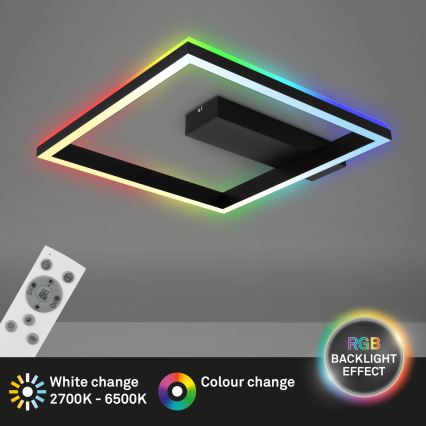 Brilo - LED RGBW Ljusreglerad fäst ljuskrona FRAME LED/18W/230V 2700-6500K + fjärrkontroll