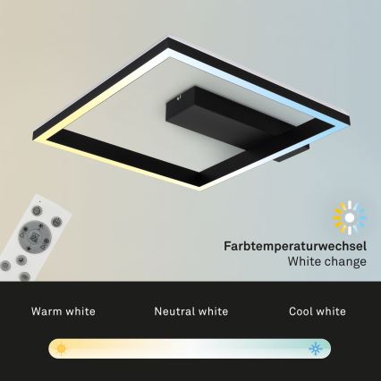 Brilo - LED RGBW Ljusreglerad fäst ljuskrona FRAME LED/18W/230V 2700-6500K + fjärrkontroll