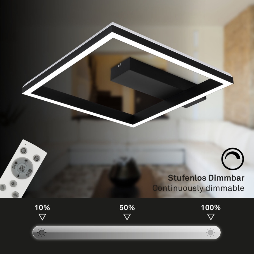 Brilo - LED RGBW Ljusreglerad fäst ljuskrona FRAME LED/18W/230V 2700-6500K + fjärrkontroll