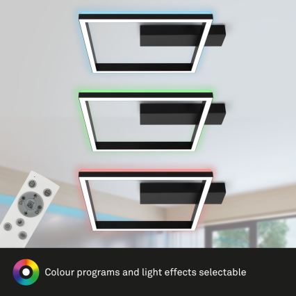 Brilo - LED RGBW Ljusreglerad fäst ljuskrona FRAME LED/18W/230V 2700-6500K + fjärrkontroll