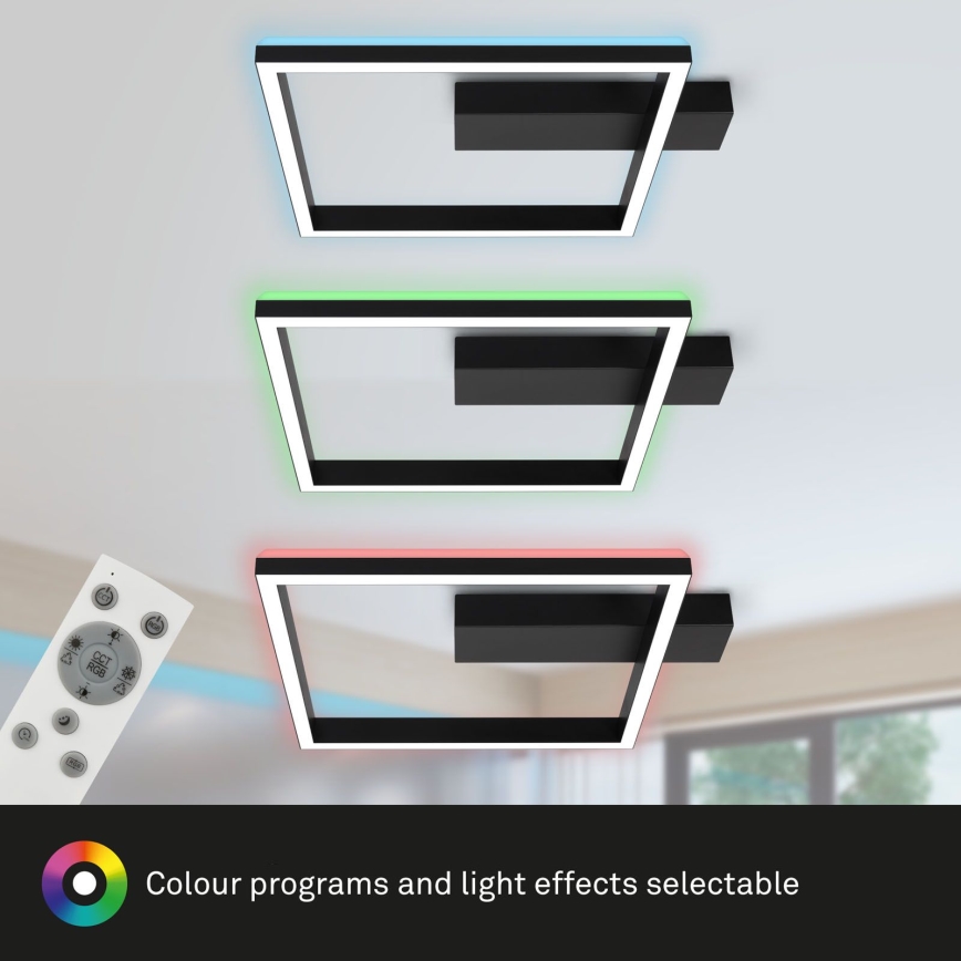 Brilo - LED RGBW Ljusreglerad fäst ljuskrona FRAME LED/18W/230V 2700-6500K + fjärrkontroll