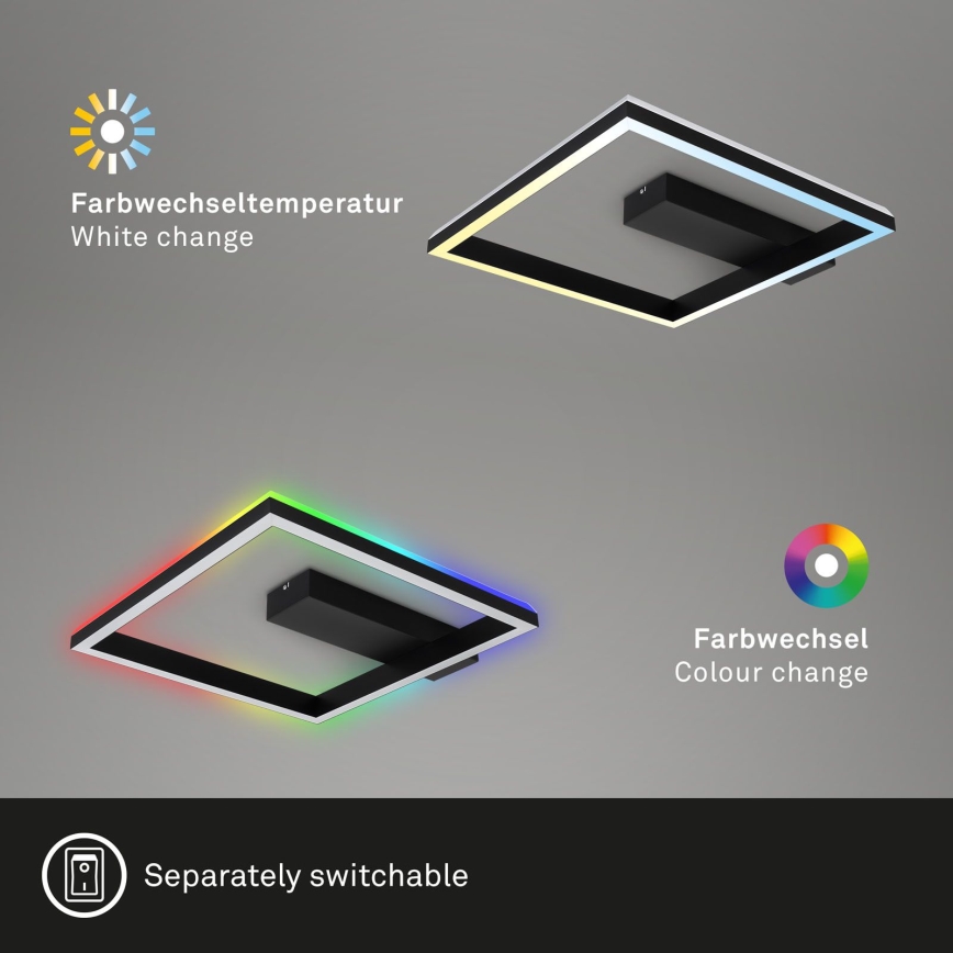 Brilo - LED RGBW Ljusreglerad fäst ljuskrona FRAME LED/18W/230V 2700-6500K + fjärrkontroll