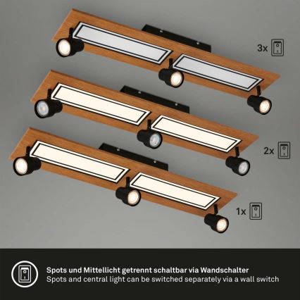 Brilo - LED taklampa LED/24W/230V + 3xGU10/9W 3000K