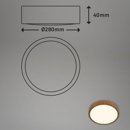 Brilo - LED taklampa RUNA LED/12W/230V