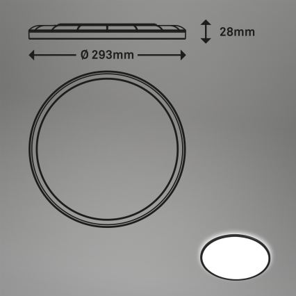 Brilo - LED taklampa SLIM LED/18W/230V diameter 29,3 cm