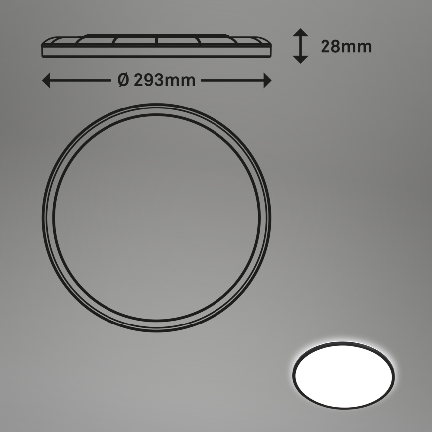 Brilo - LED taklampa SLIM LED/18W/230V diameter 29,3 cm