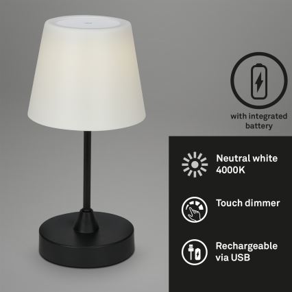 Brilo - LED Utomhus ljusreglerad rechargeable lampa LED/3W/5V IP44