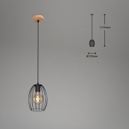 Brilo - Pendellampa på kabel WAKTU 1xE27/60W/230V