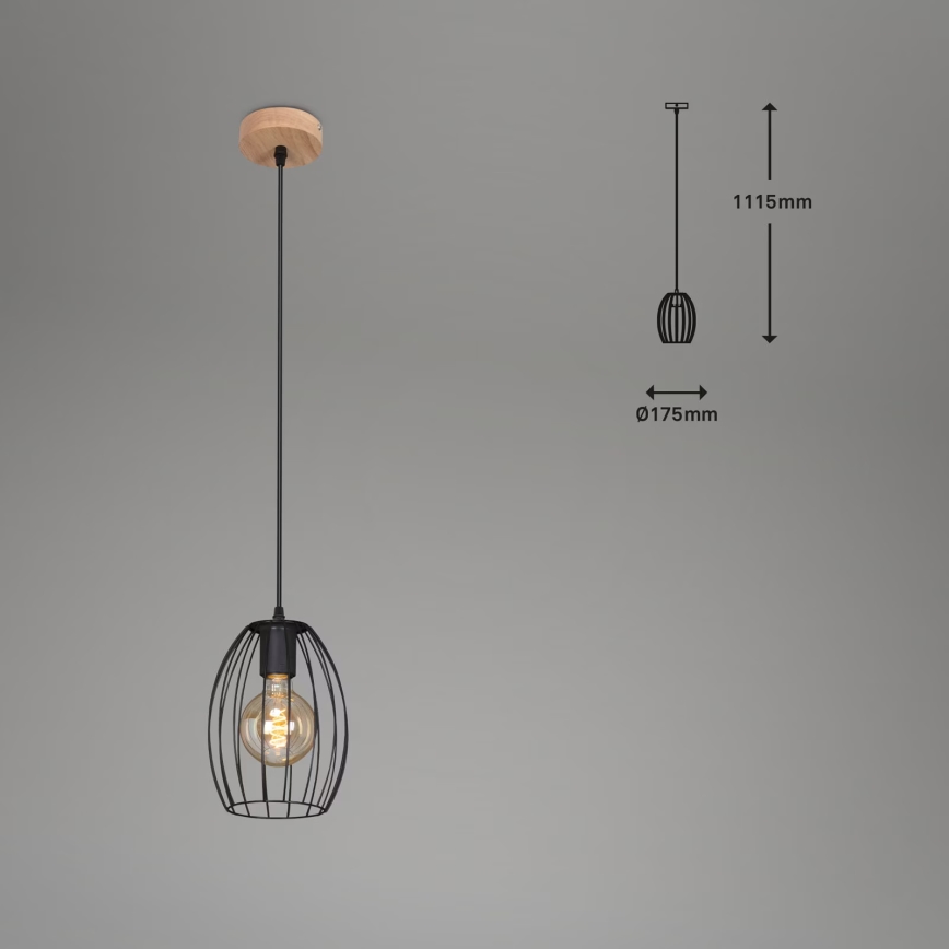 Brilo - Pendellampa på kabel WAKTU 1xE27/60W/230V