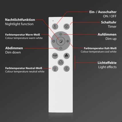 Brilo - RGBW Dimbar taklampa SLIM LED/24W/230V 3000-6500K 100x25 cm + fjärrkontroll