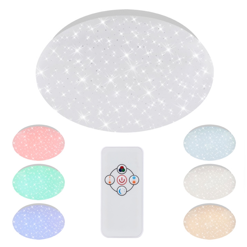 Brilo - RGBW Dimbar taklampa STARRY SKY LED/10W/230V + fjärrkontroll