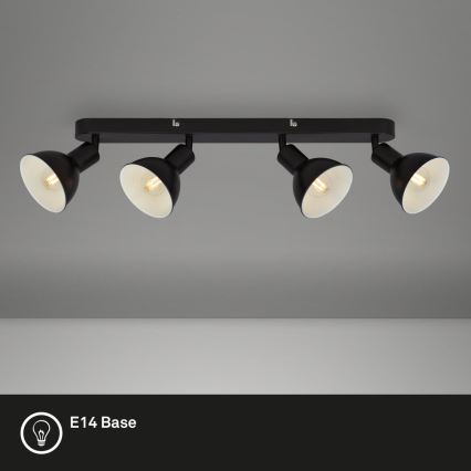 Brilo - Spotlight RETRO 4xE14/25W/230V svart