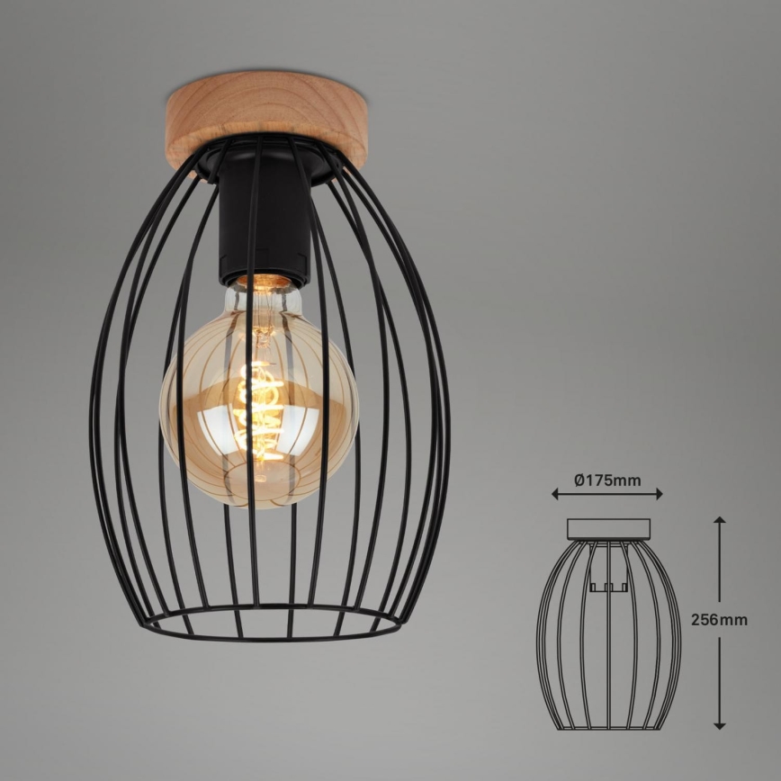 Brilo - Taklampa WAKTU 1xE27/60W/230V gummiträd
